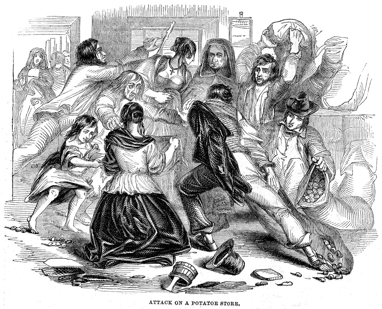 Ierse aardappelhongersnood, 1842 door Unbekannt