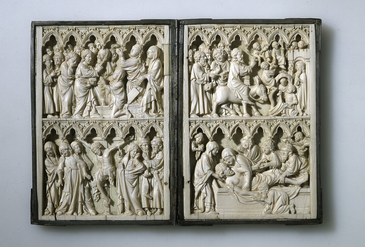 Ivoren diptiek met scènes uit het Leven van Christus Eigendom van Koningin Jadwiga van Polen, 14e eeuw door Unbekannt