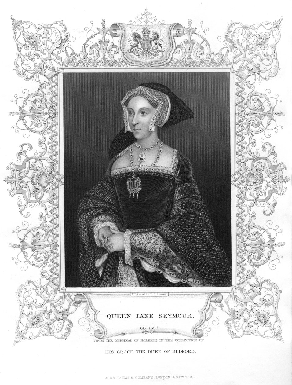 Jane Seymour, derde vrouw van Hendrik VIII, ca. 1536, 19e eeuw door Unbekannt