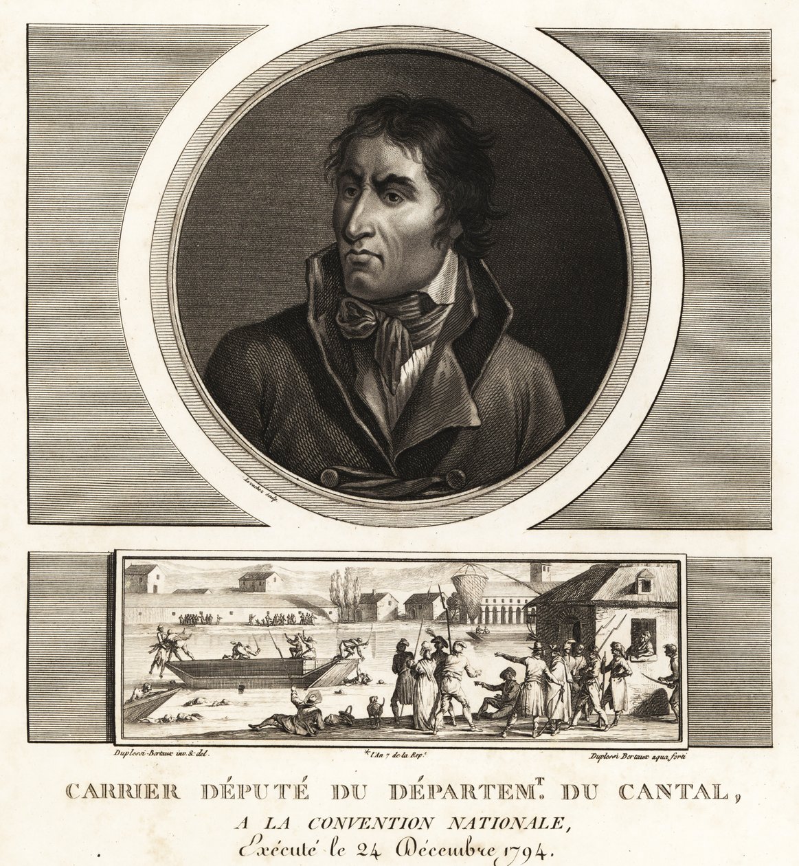 Jean-Baptiste Carrier, Afgevaardigde van het departement Cantal bij de Nationale Conventie, onthoofd in 1794 door Unbekannt