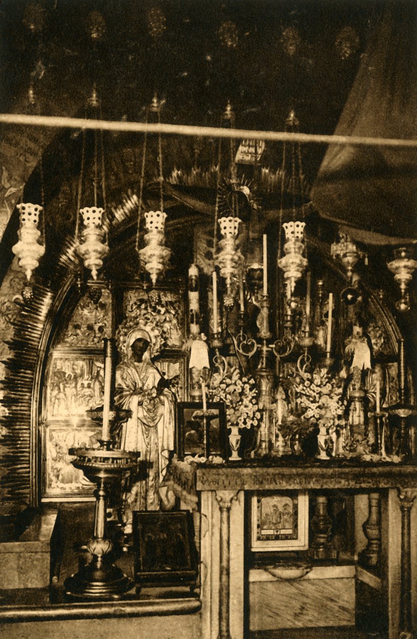 Jeruzalem - Kerk van het Heilig Graf - Calvarie, c1918-c1939 door Unbekannt