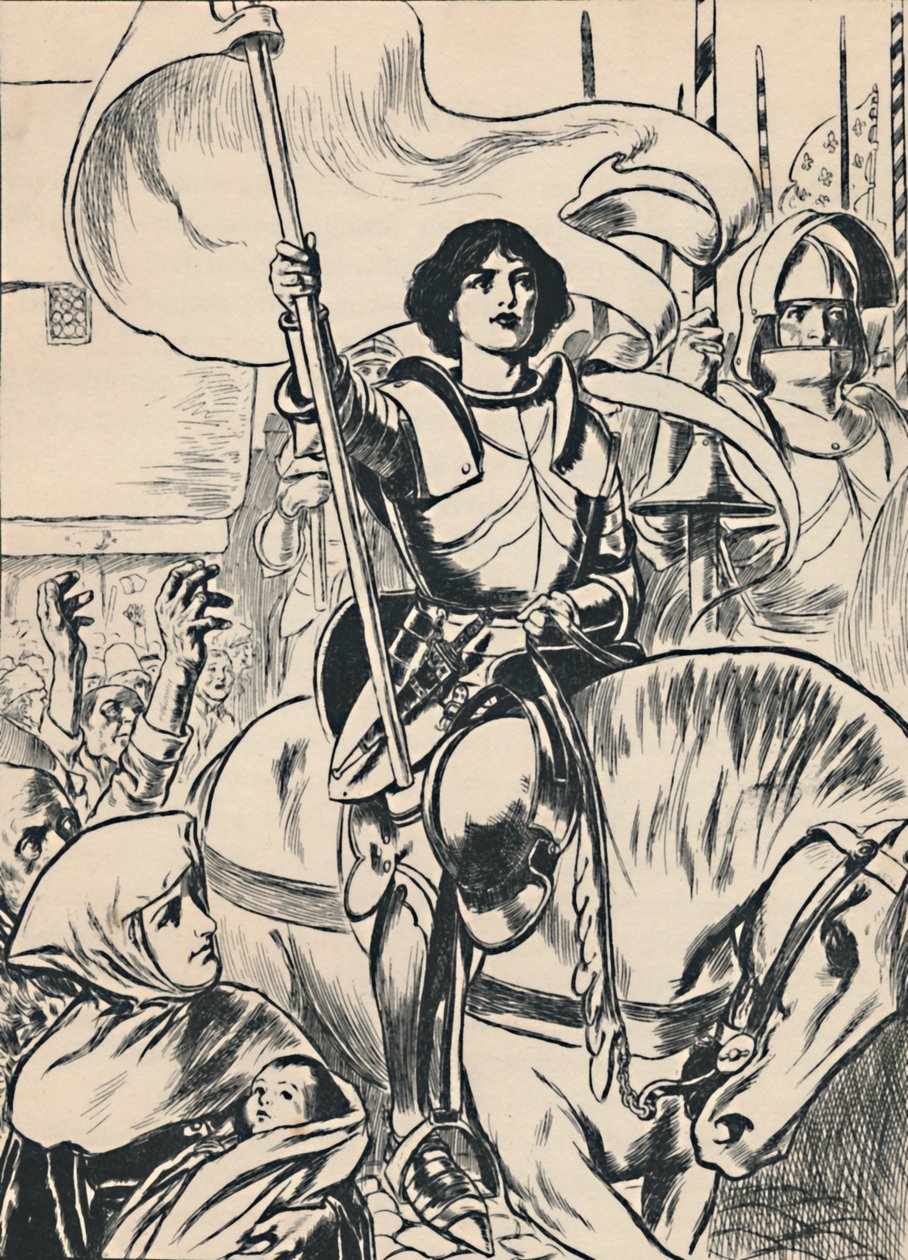 Joan aan het Hoofd van het Leger, ca. 1907 door Unbekannt