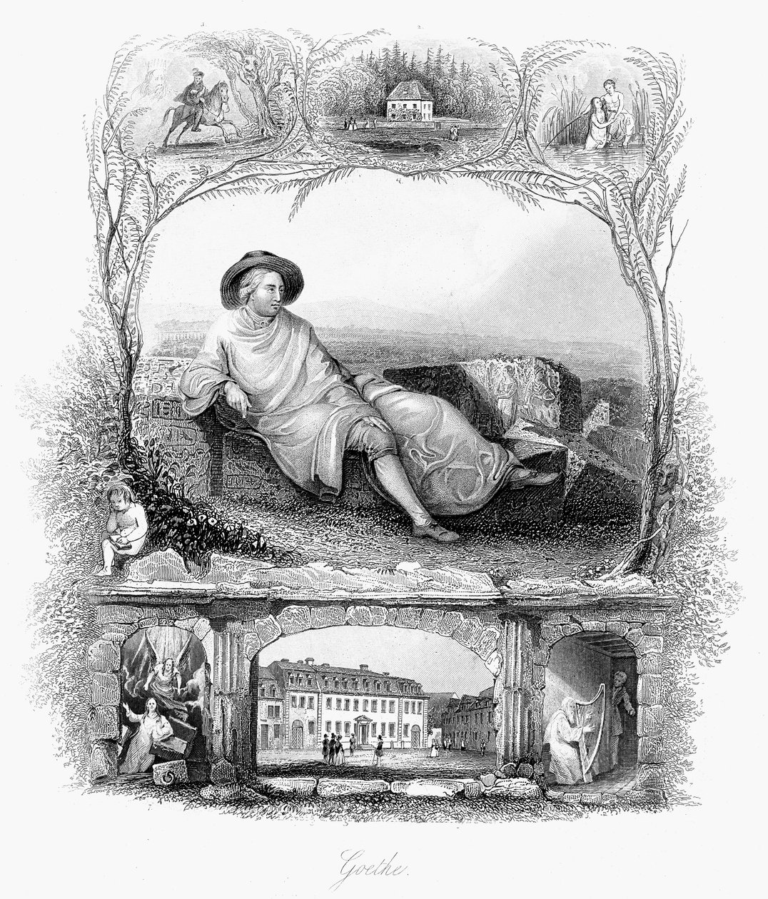 Johann Wolfgang von Goethe, Duitse dichter, dramaturg en wetenschapper, ca. 1860 door Unbekannt