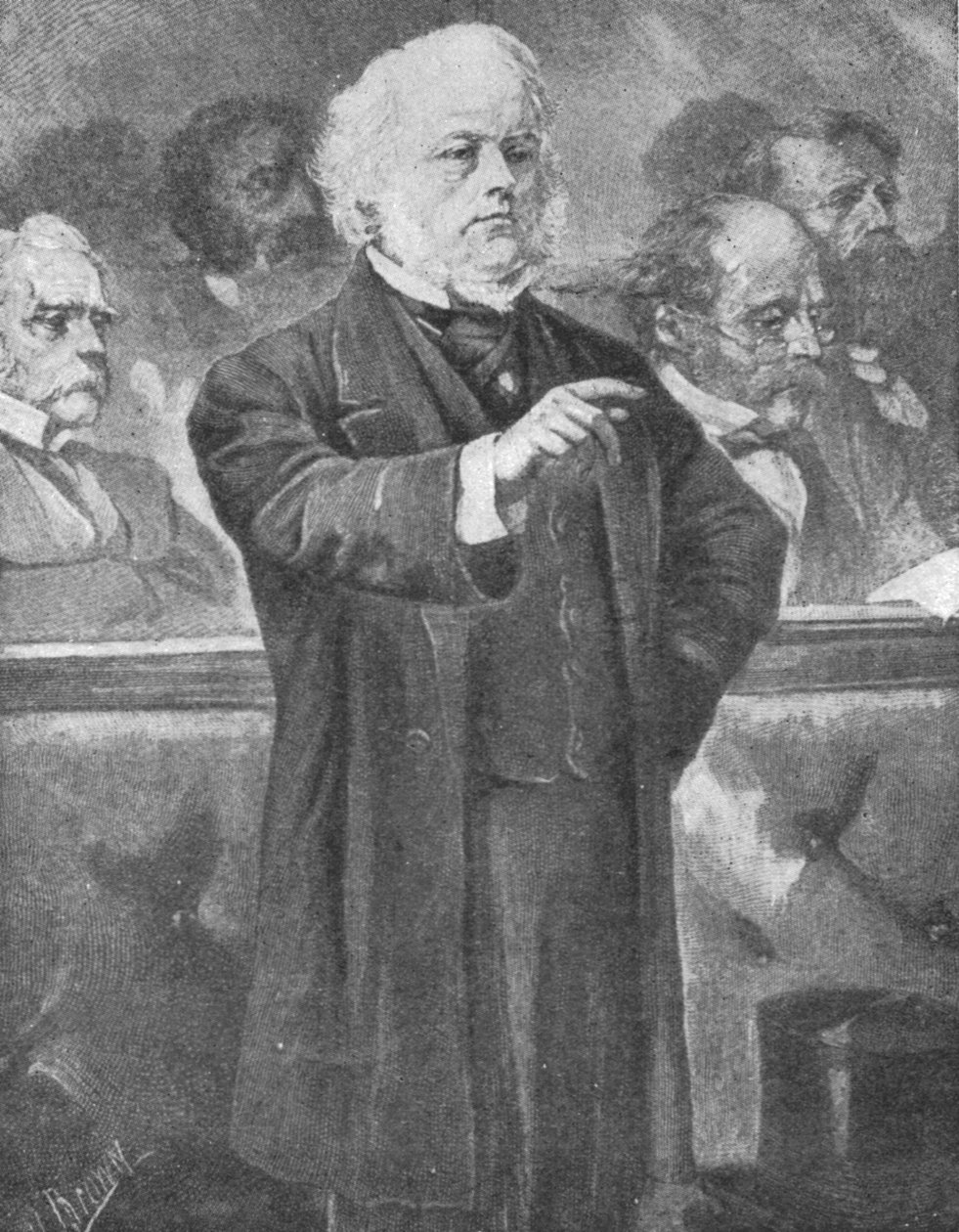 John Bright spreekt in het Lagerhuis door Unbekannt