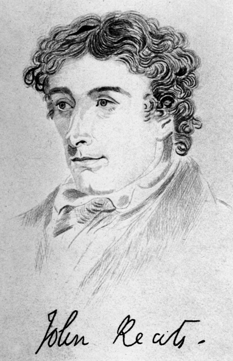 John Keats, Engelse dichter, 1912 door Unbekannt