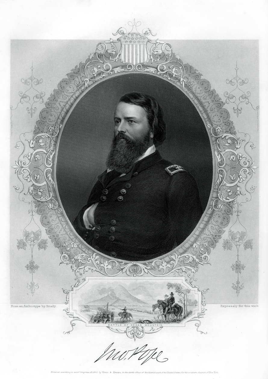 John Pope, Unie generaal in de Amerikaanse Burgeroorlog, 1862-1867 door Unbekannt