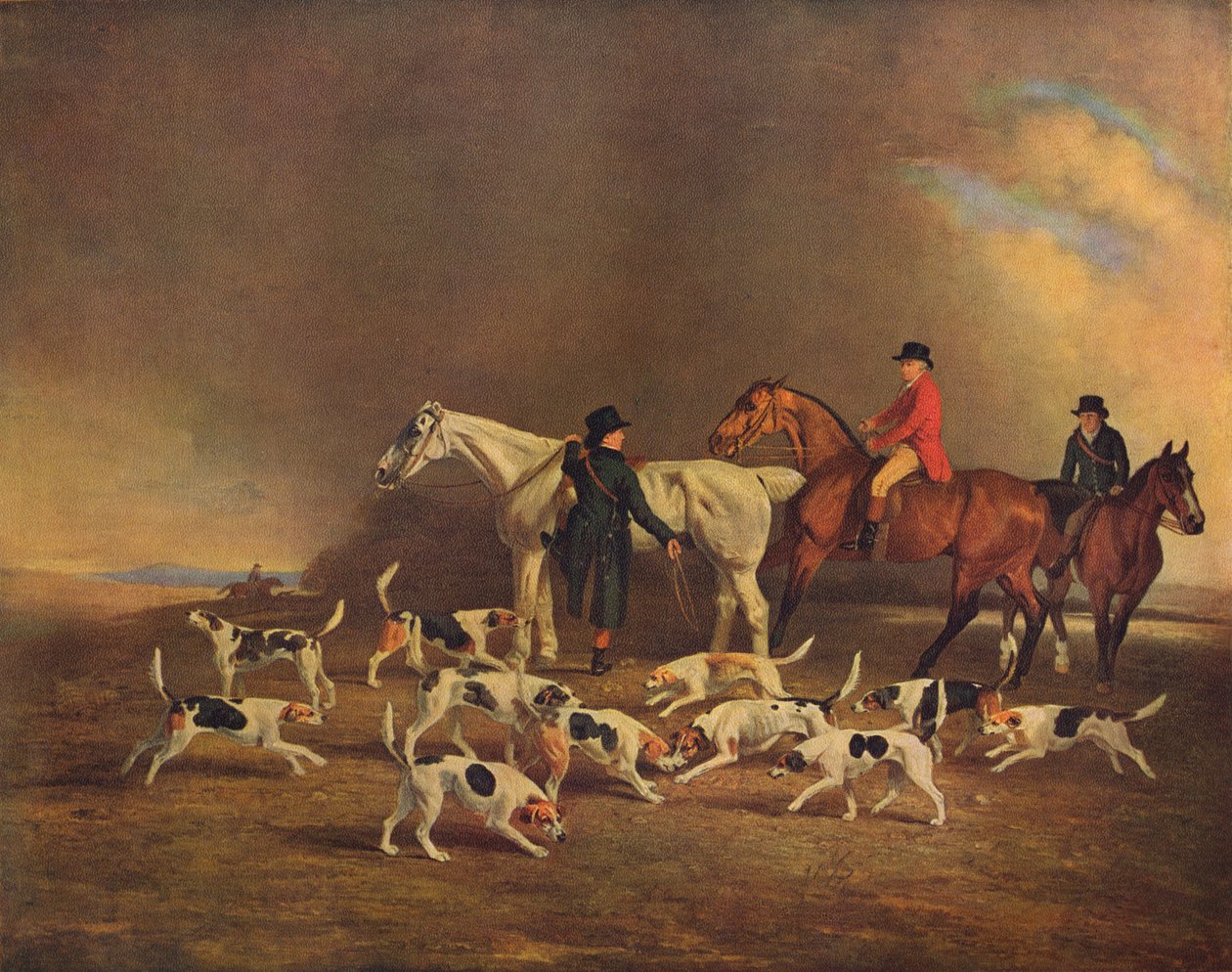 John Powlett en zijn Honden, ca. 18e tot 19e eeuw, 1929 door Unbekannt