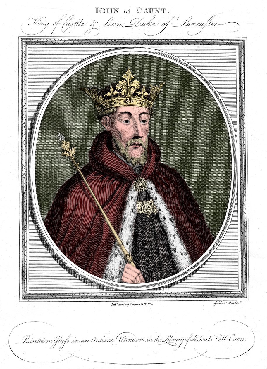 Jan van Gent, hertog van Lancaster 1340-1399 door Unbekannt