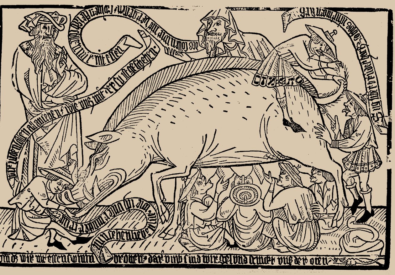 Judensau, ca. 1470 door Unbekannt