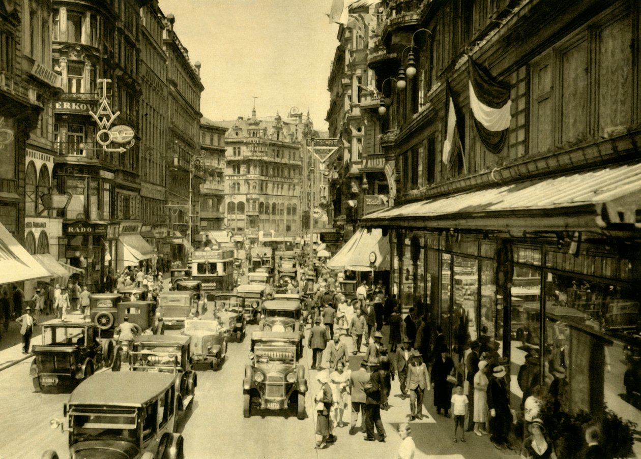 Kärntner Straße, Wenen, Oostenrijk, ca. 1935 door Unbekannt
