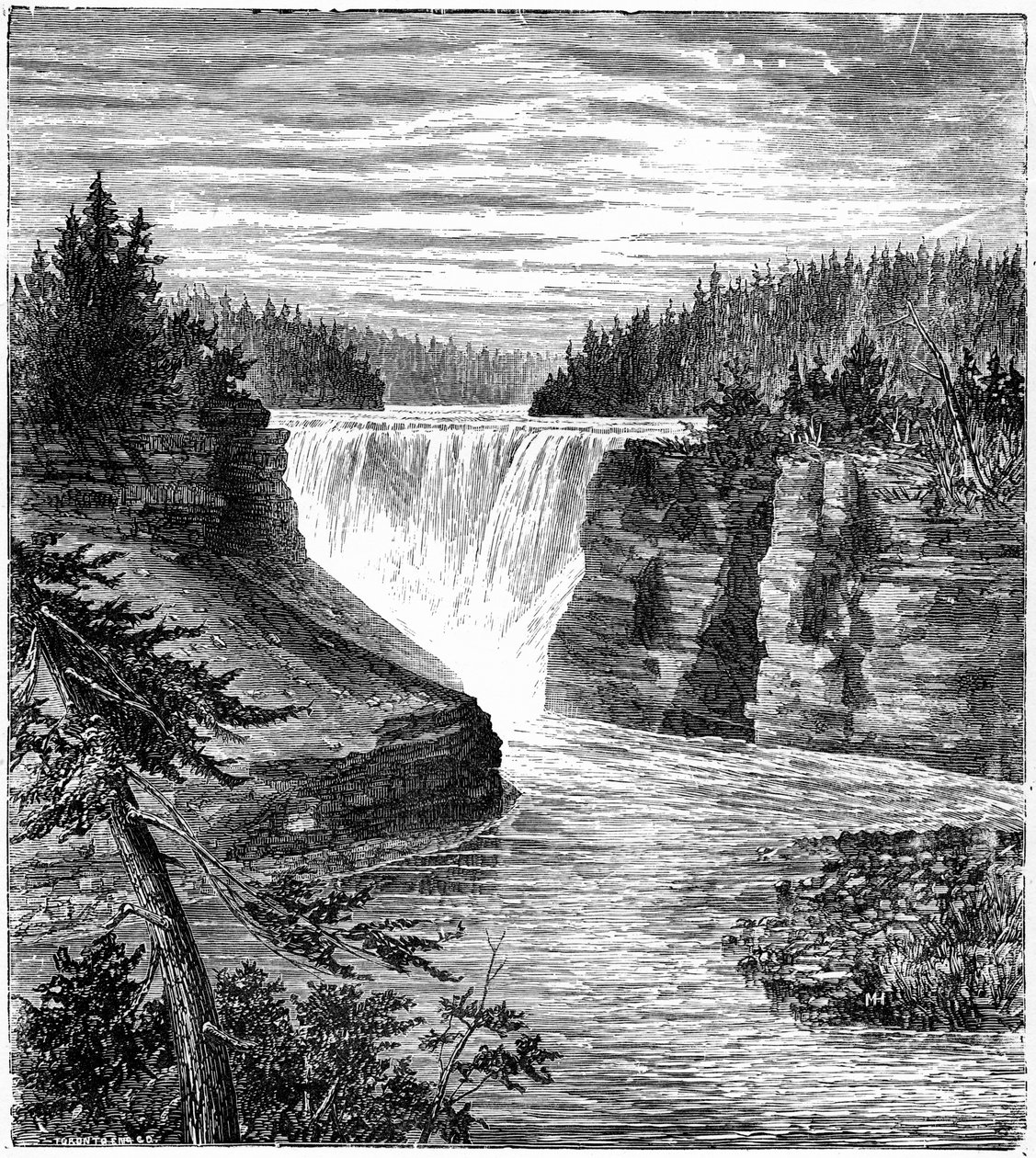 Kakabeka Falls, Ontario, Canada, 1877 door Unbekannt
