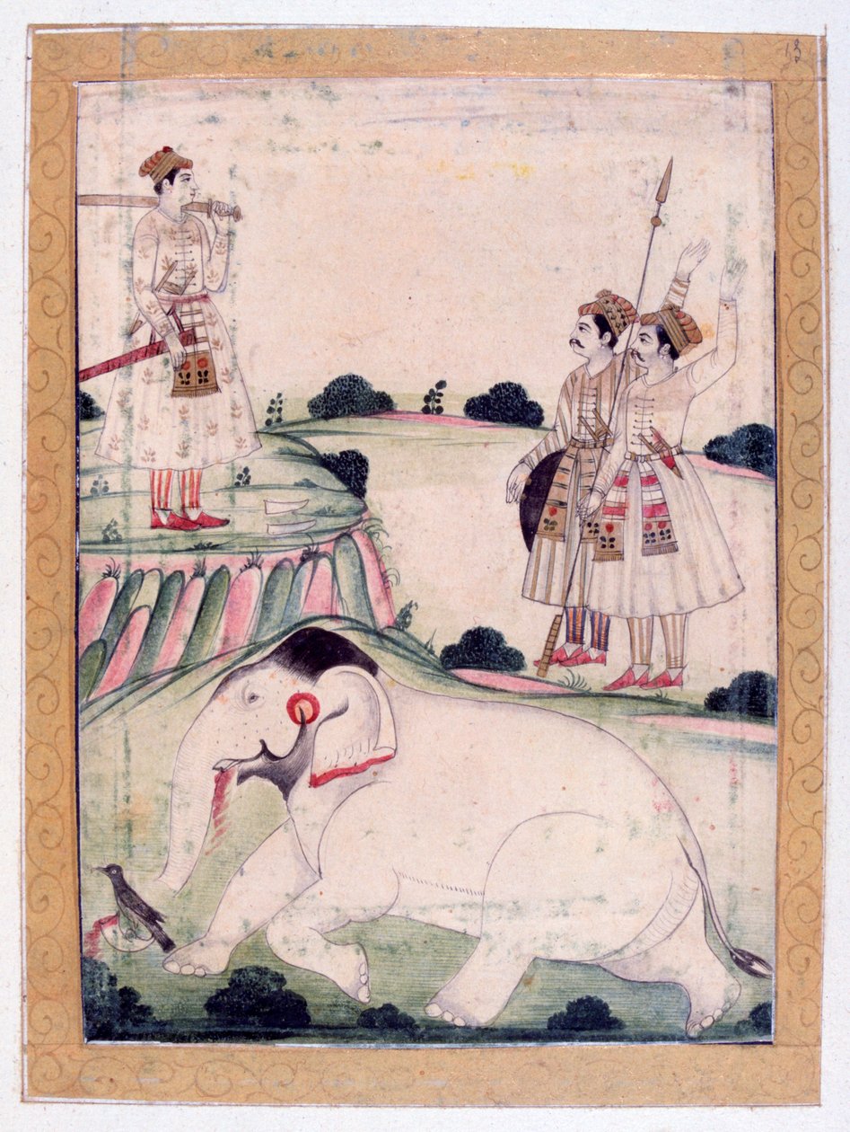 Kanada Ragini, Ragamala Album, School van Rajasthan, 19e eeuw door Unbekannt