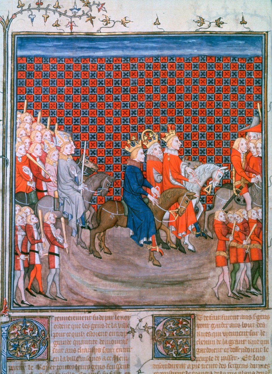 Koning Karel IV betreedt Parijs, 1375-1379 door Unbekannt