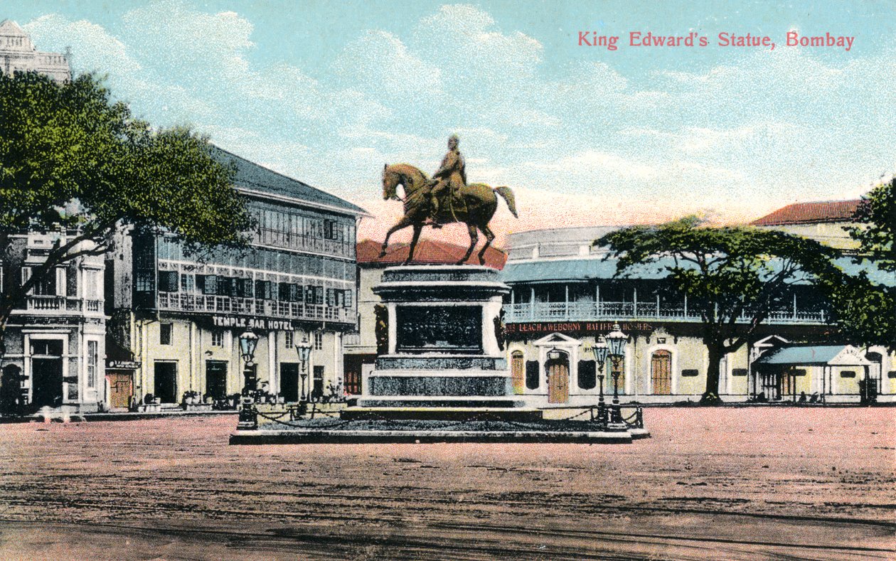 Standbeeld van Koning Edward, Bombay, India, begin 20e eeuw door Unbekannt