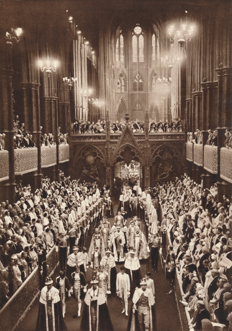 Kroningsprocessie van koning George VI, Westminster Abbey, 1937 door Unbekannt