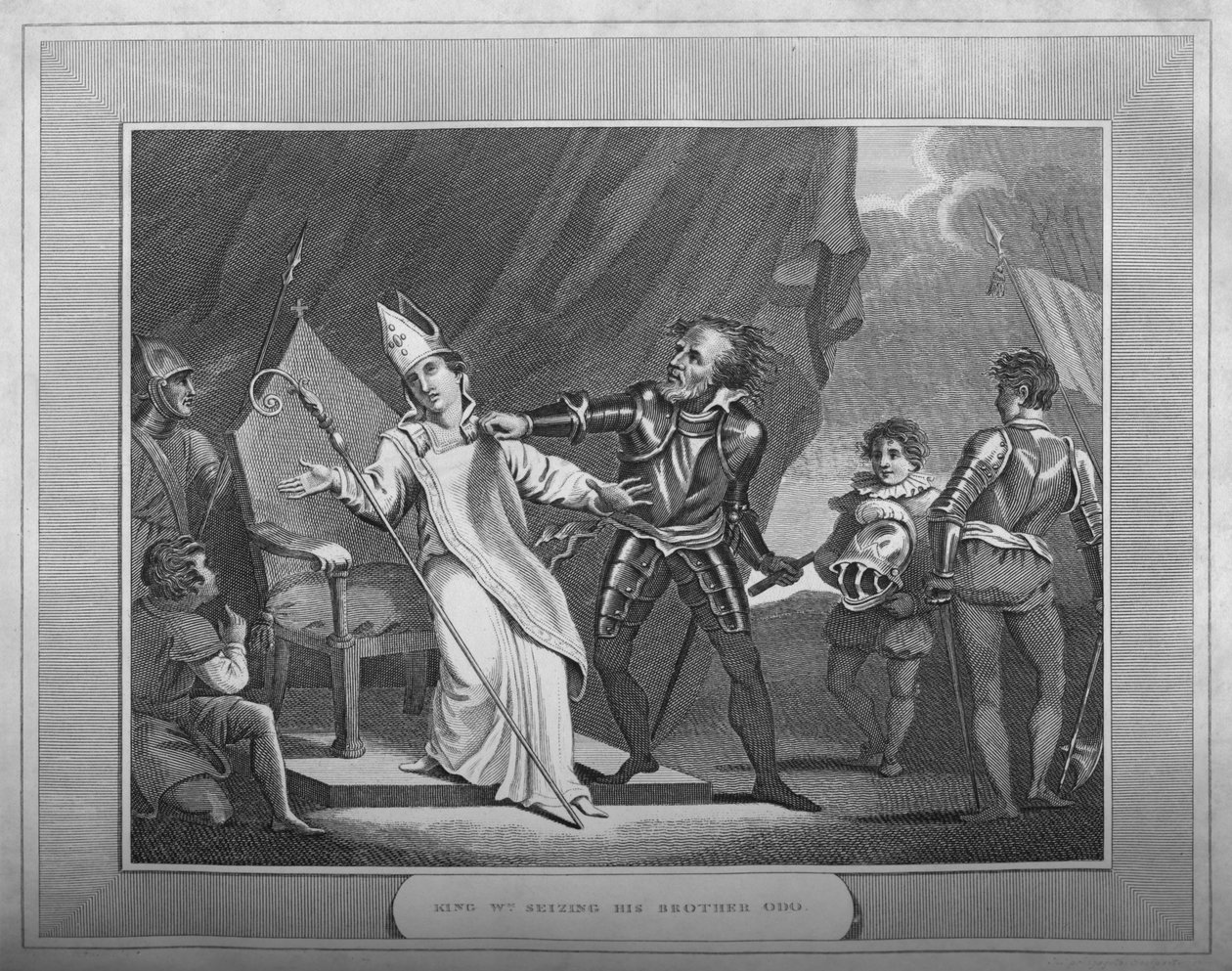 Koning Willem grijpt zijn broer Odo, 1838 door Unbekannt