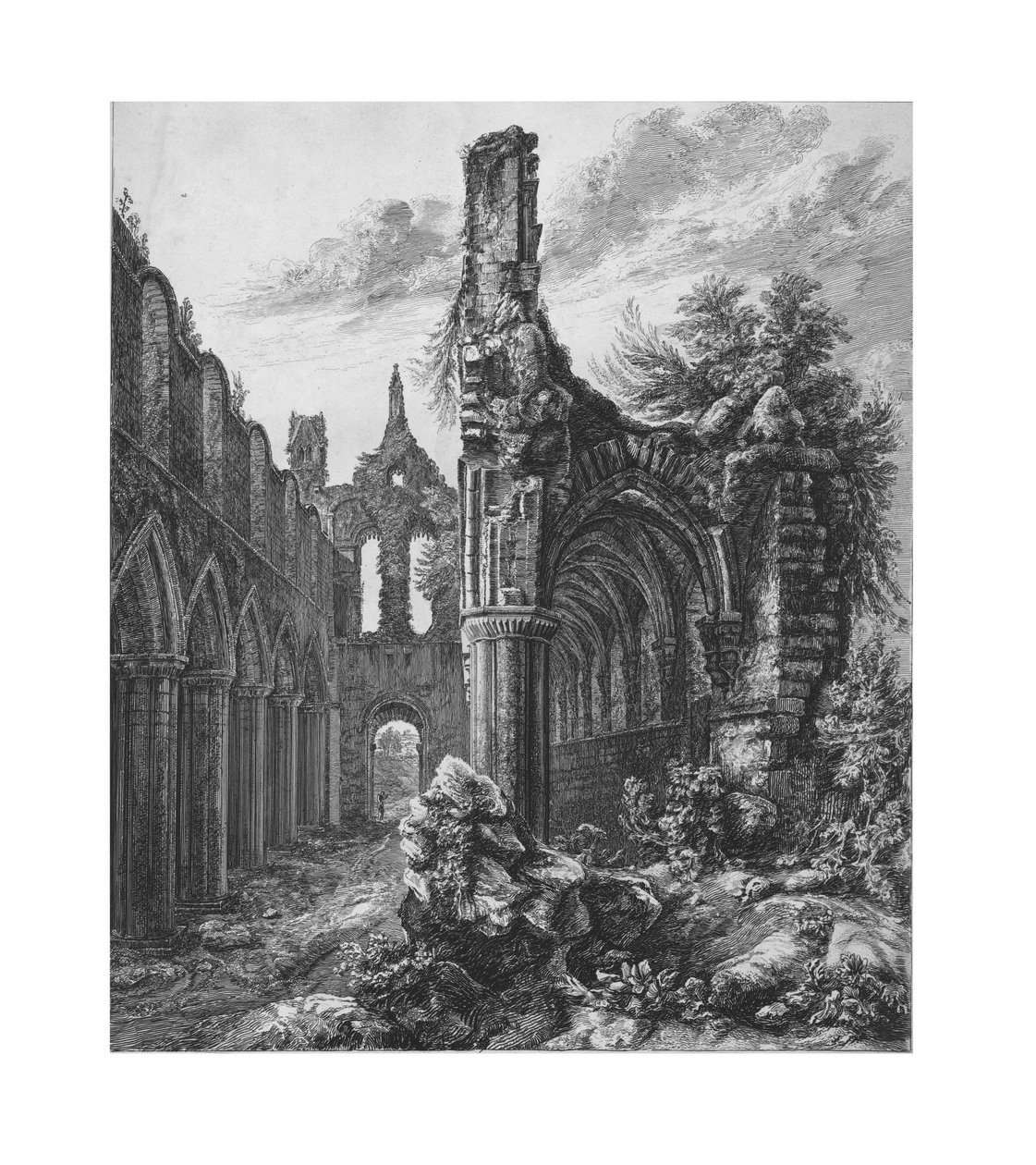 Kirkstall Abbey, Yorkshire, 1823 door Unbekannt