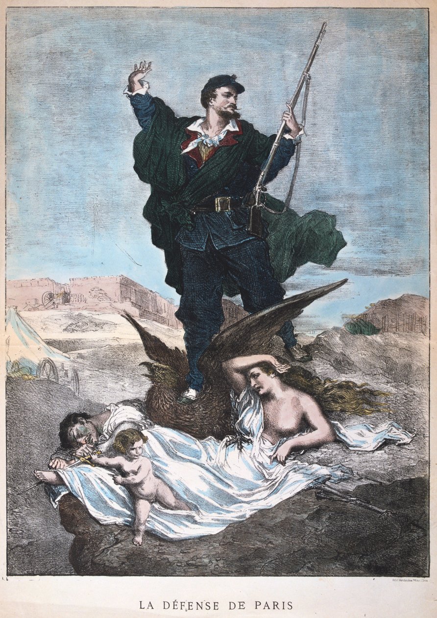 De verdediging van Parijs, Frans-Duitse Oorlog, 1870-1871 door Unbekannt