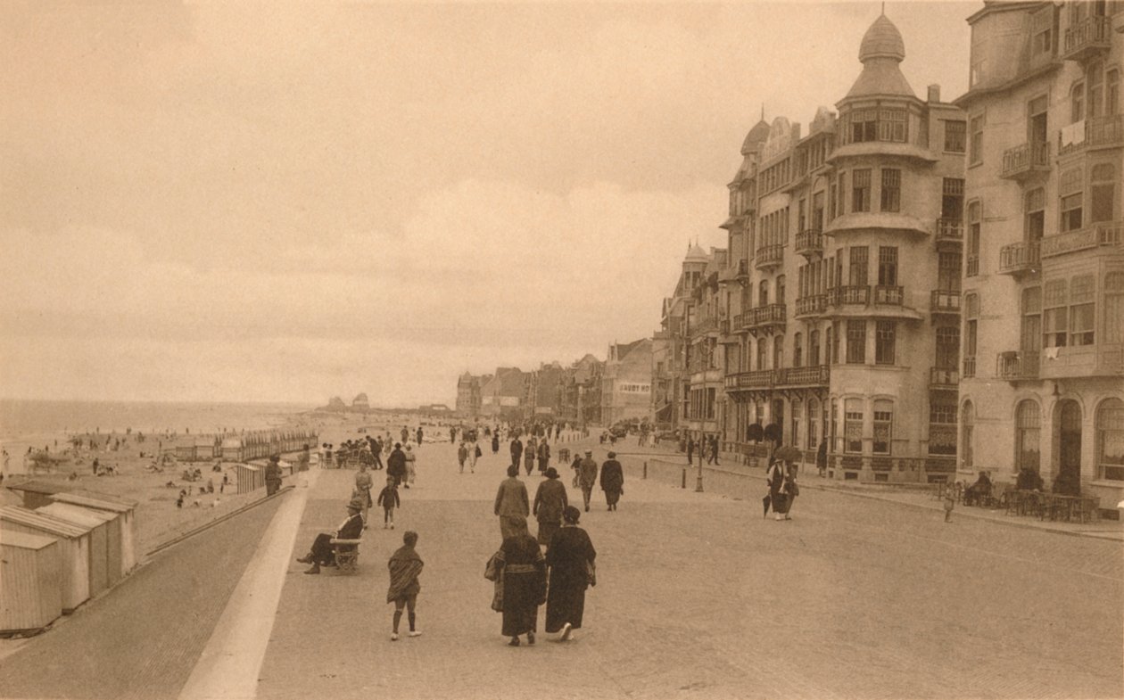 La Digue, de promenade, c1900 door Unbekannt