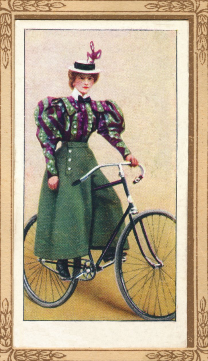 Dame Fietser met Gesplitste Rok, 1939 door Unbekannt