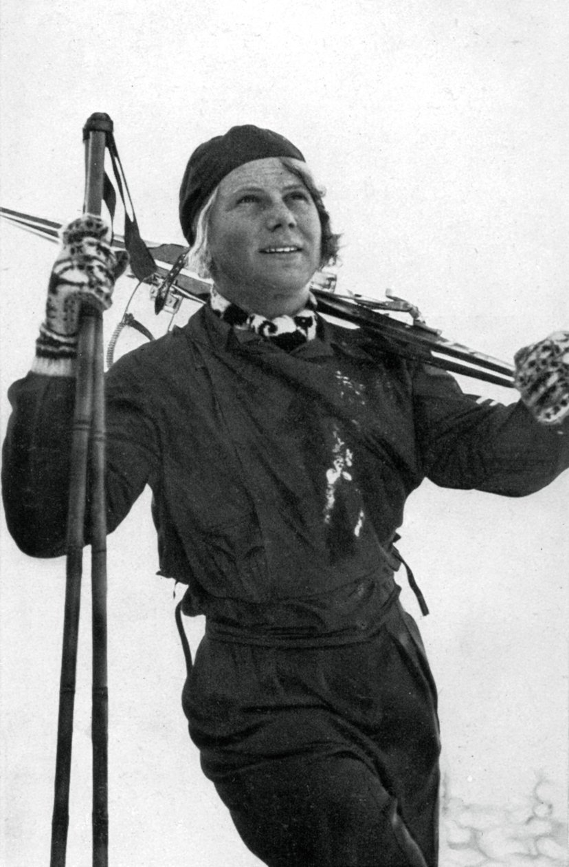 Laila Schou-Nilsen, Noorse skiër, Olympische Winterspelen, Garmisch-Partenkirchen, Duitsland door Unbekannt