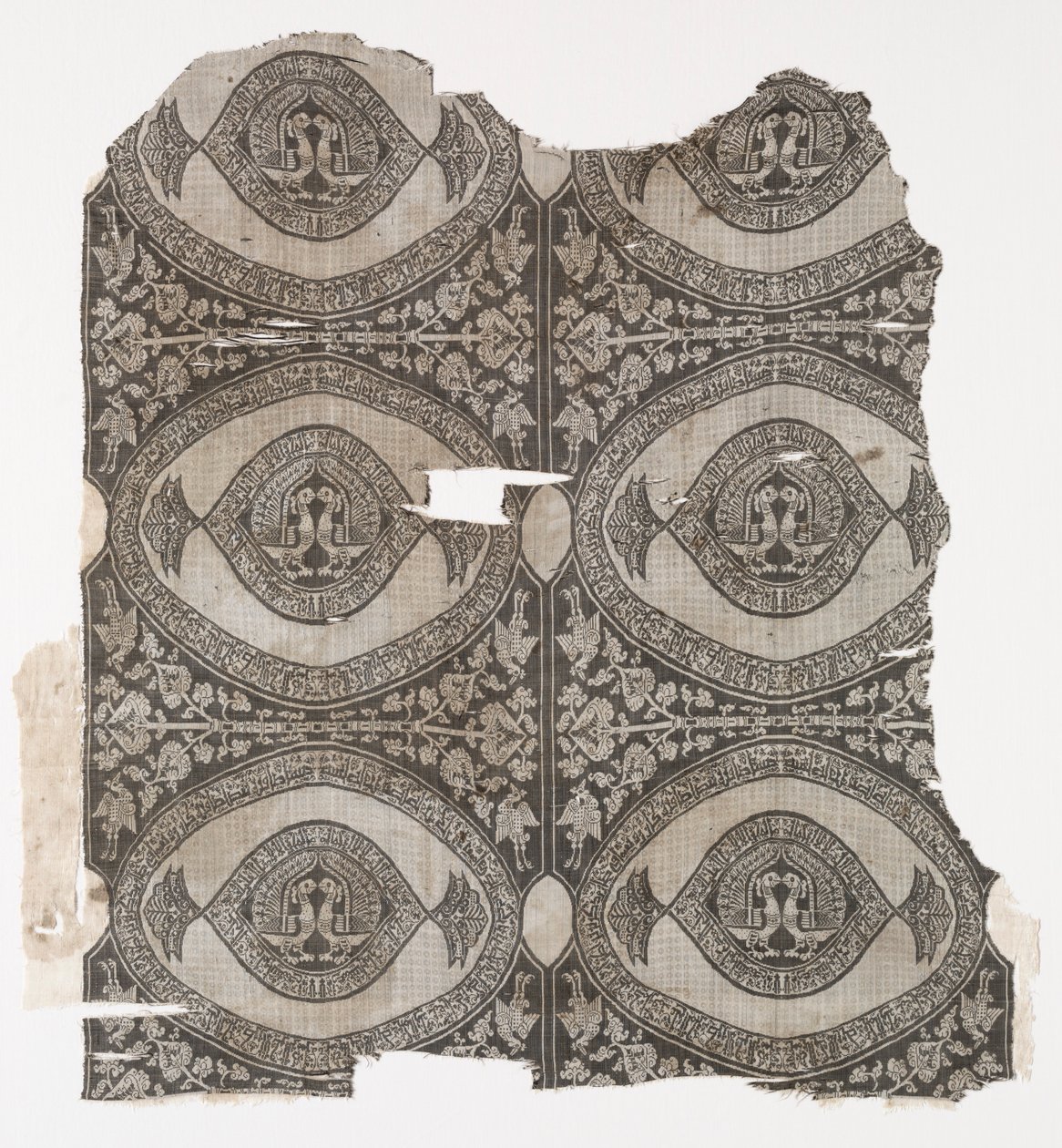 Lampas met tegenovergestelde pauwen, 1660-1955 door Unbekannt