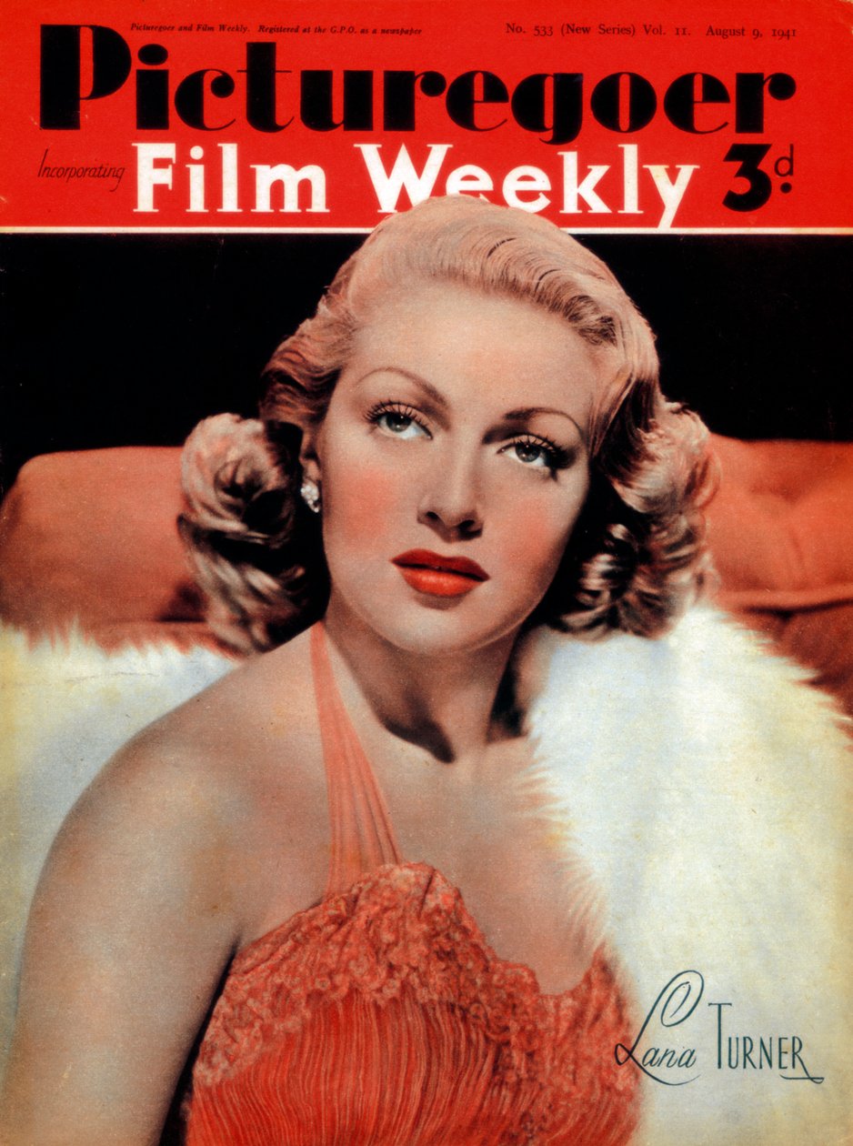Lana Turner, Amerikaanse actrice, 1941 door Unbekannt
