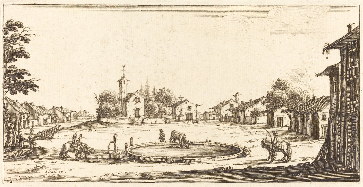 Landschap, in of na 1635 door Unbekannt