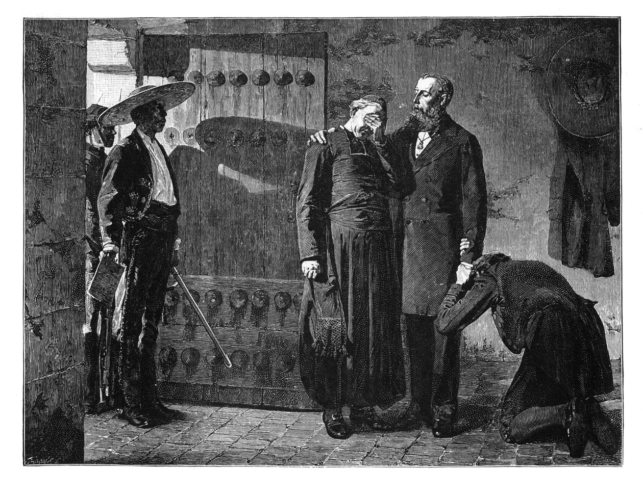 Laatste momenten van keizer Maximiliaan door Unbekannt