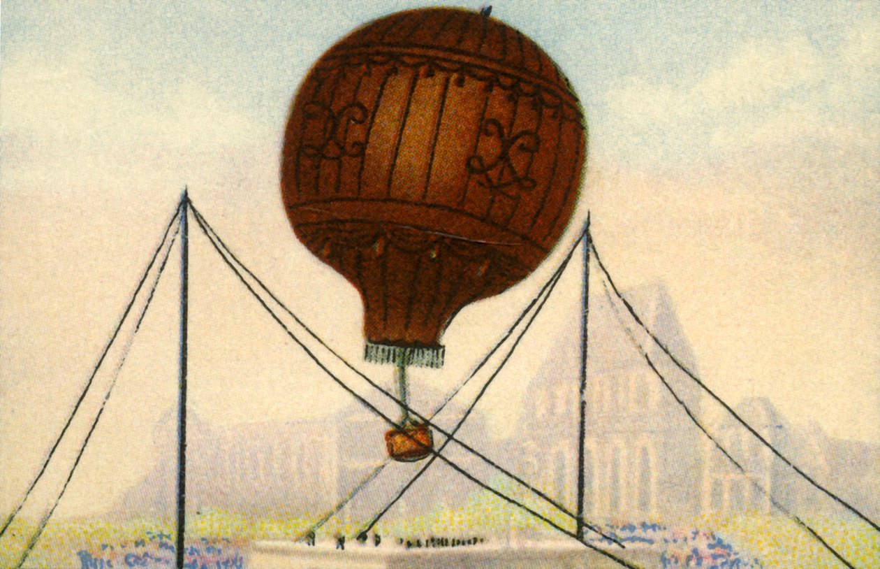 Lancering van de Montgolfier Broers ballon, juni 1783, 1932 door Unbekannt