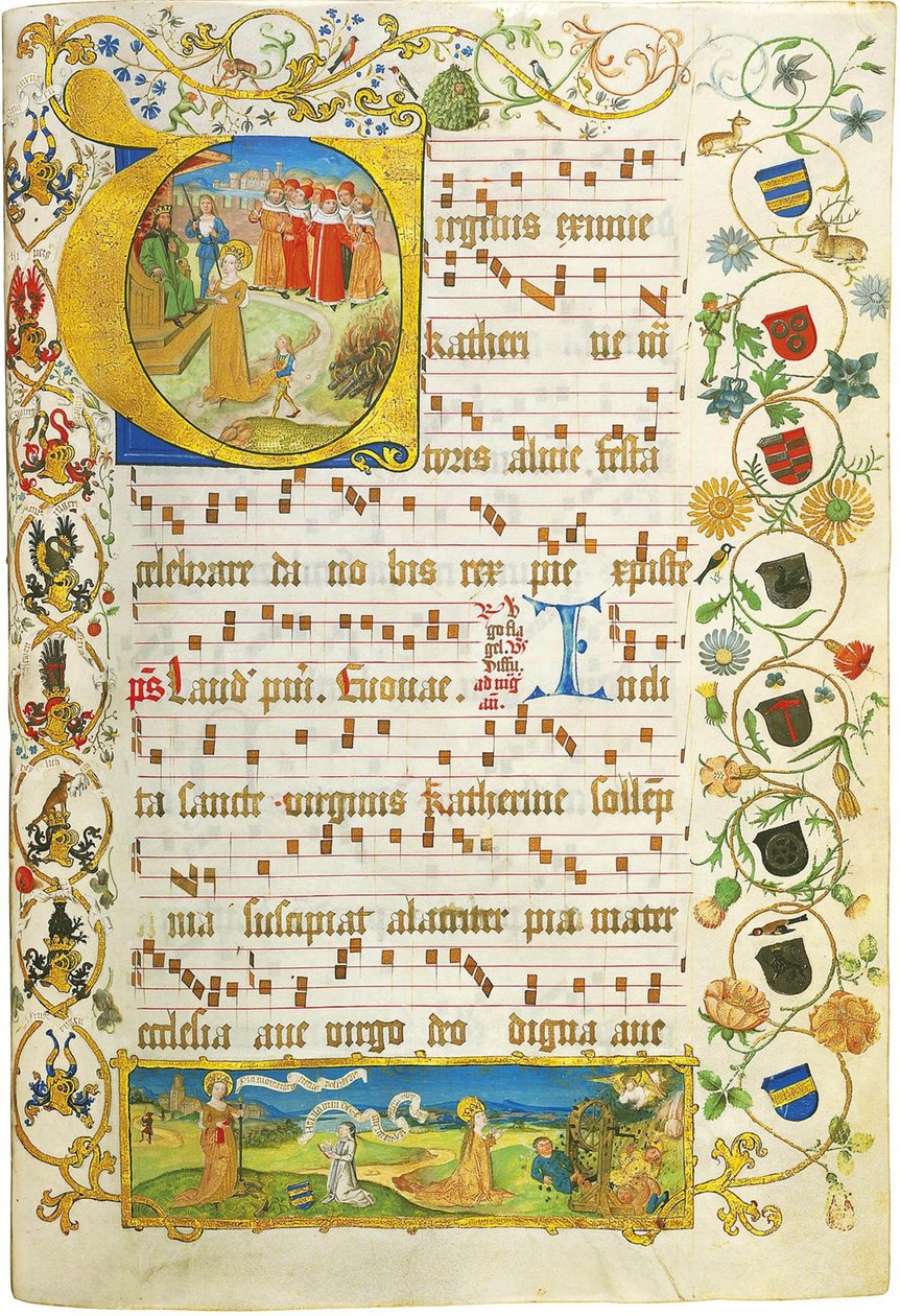Blad uit Antifonarium voor Elisabeth von Gemmingen, ca. 1504 door Unbekannt