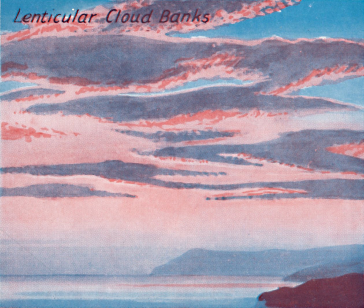Lenticulaire wolkenbanken - Een dozijn van de belangrijkste wolkenvormen in de lucht, 1935 door Unbekannt