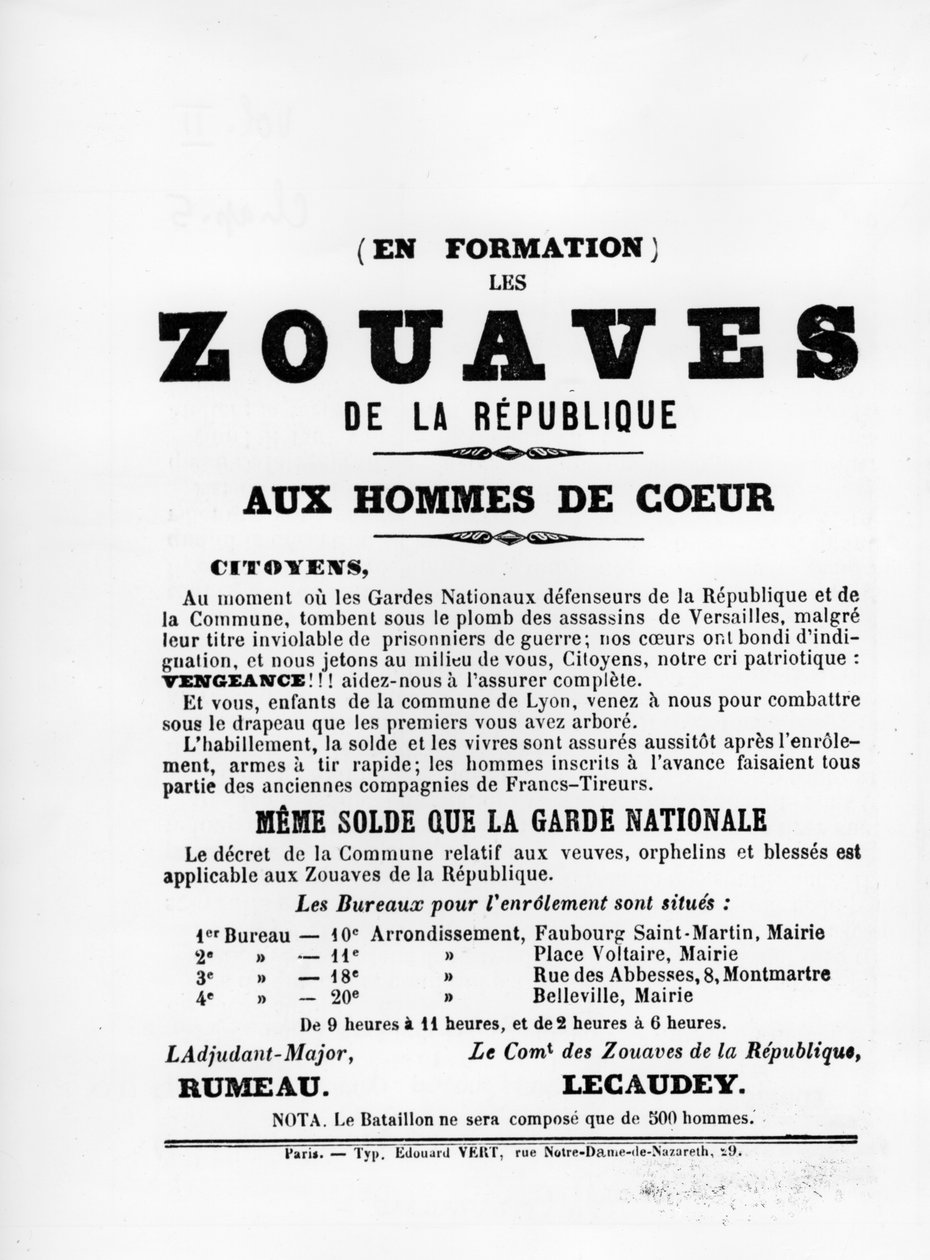 Les Zouaves, uit Franse Politieke posters van de Parijse Commune door Unbekannt