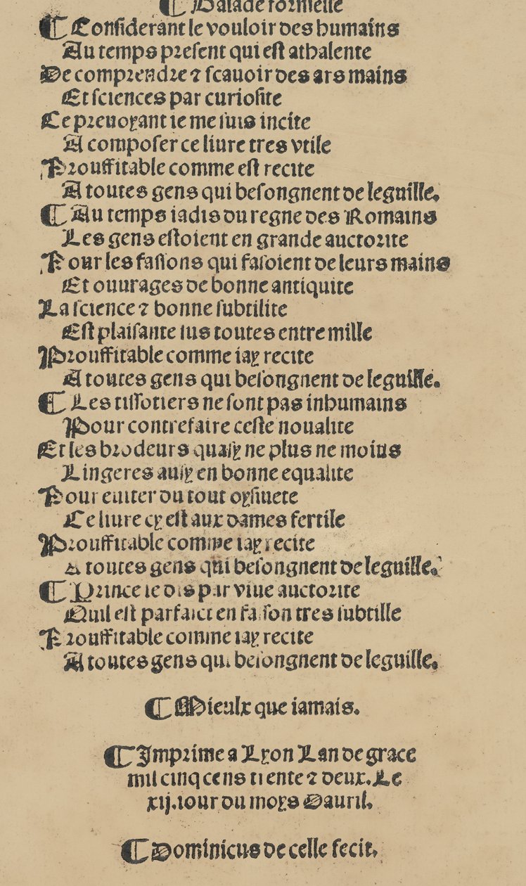 Libretto nieuw samengesteld door meester Domenico da Sera...werken van elke s..., 12 april 1532 door Unbekannt