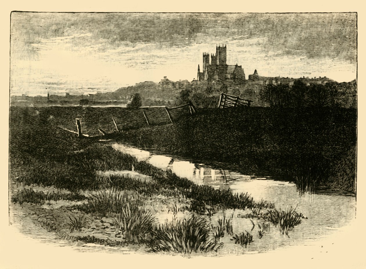 Lincoln, vanaf Witham Bank, 1898 door Unbekannt