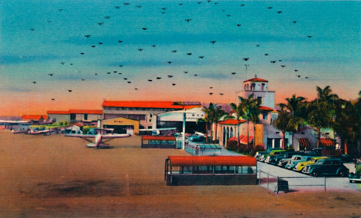 Lindbergh Field en Administratiegebouw. San Diego, Californië, ca. 1941 door Unbekannt
