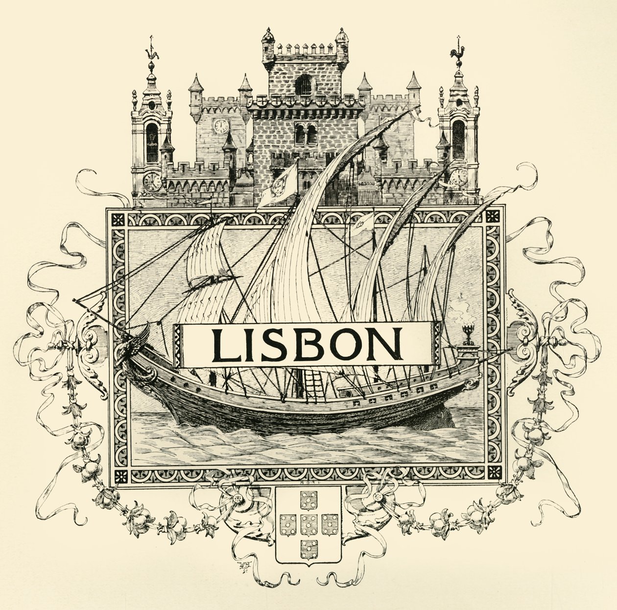 Lissabon, eind 19e-begin 20e eeuw door Unbekannt