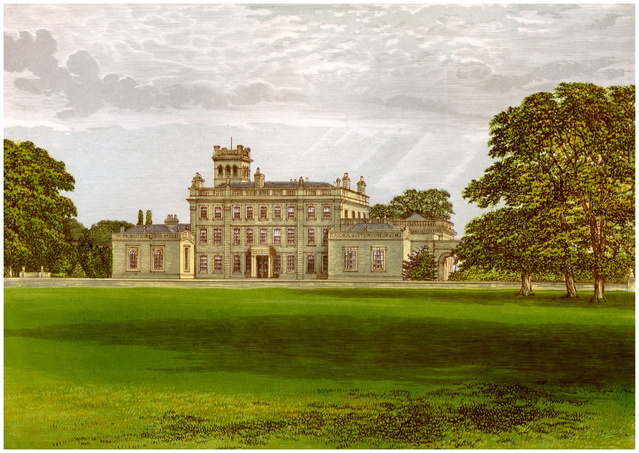 Locko Park, Derbyshire, huis van de familie Drury-Lowe, ca. 1880 door Unbekannt