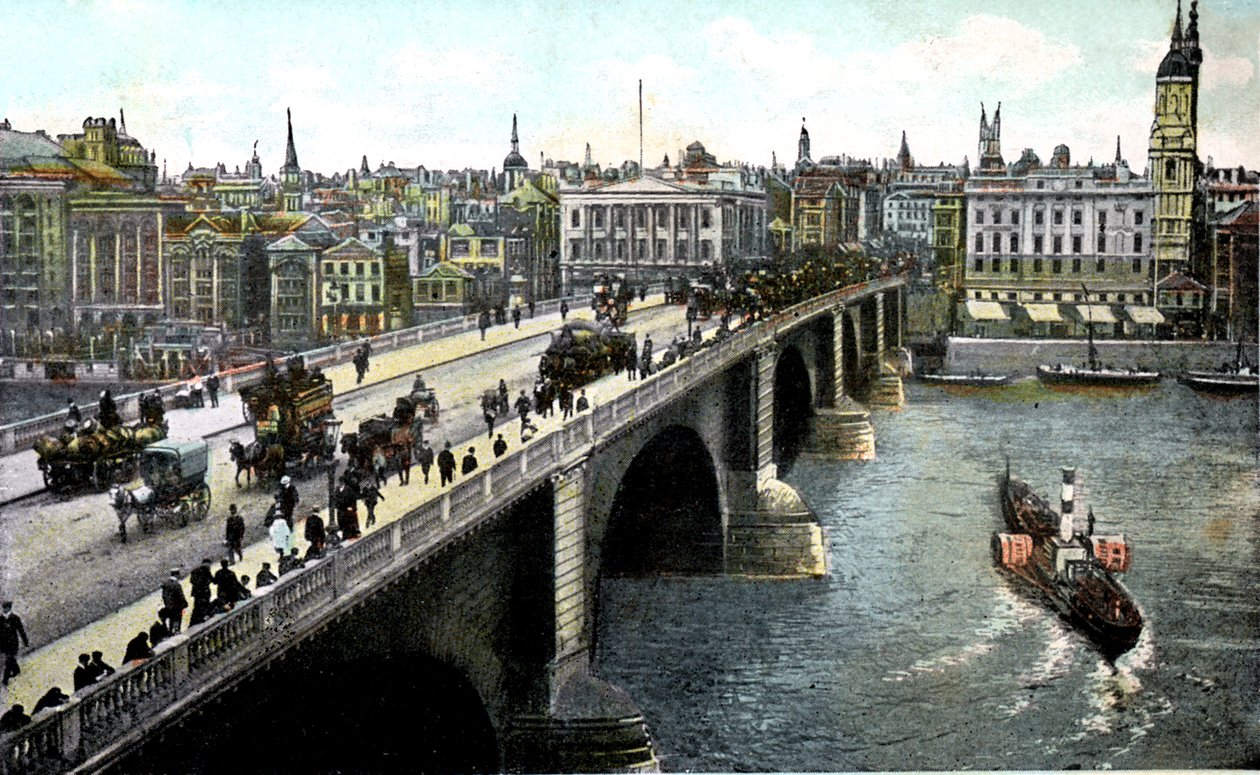London Bridge na de Verbreding van 1904, Londen door Unbekannt