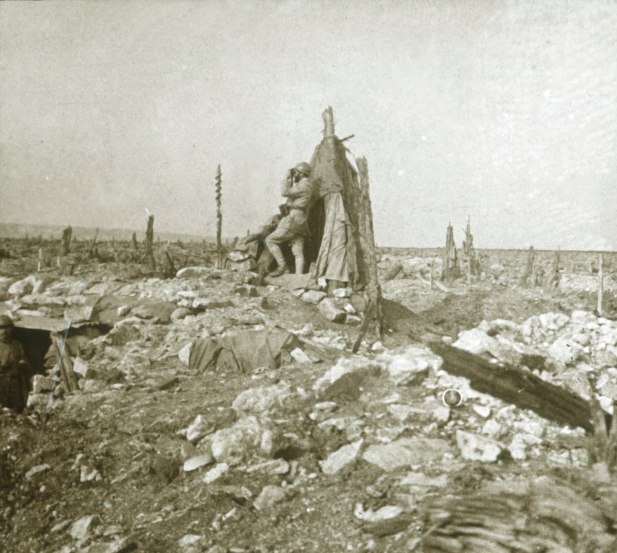 Uitkijkpost, Fort Vaux, Noord-Frankrijk, ca. 1914-ca. 1918 door Unbekannt