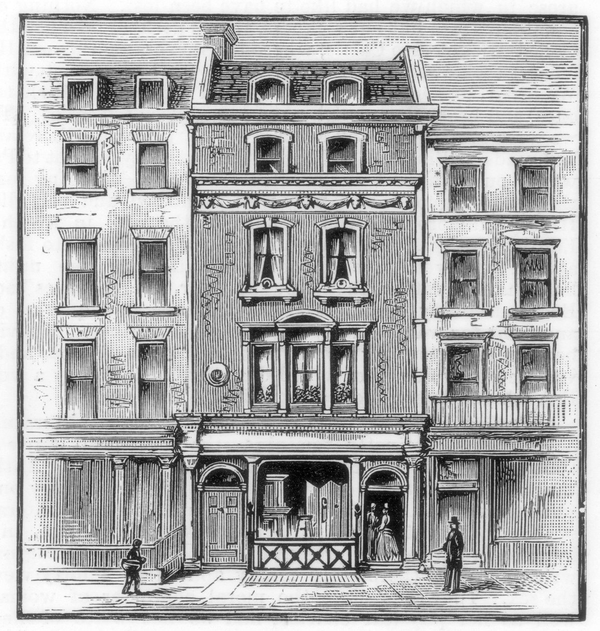 Geboorteplaats van Lord Byron, Holles Street, Cavendish Square, Londen, 1888 door Unbekannt