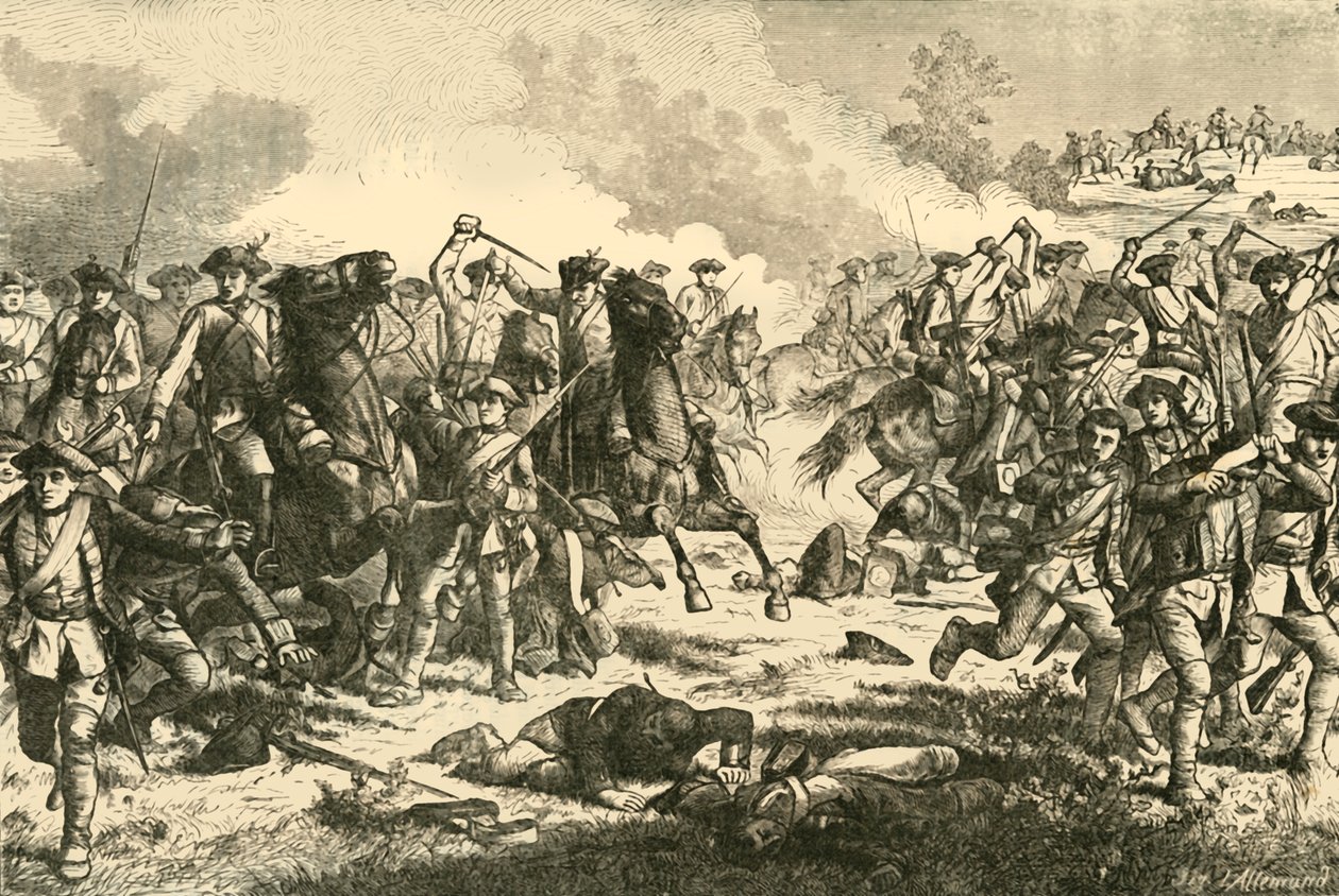 Loudons Cavalerieaanval bij Kunersdorf, 1759, 1890 door Unbekannt
