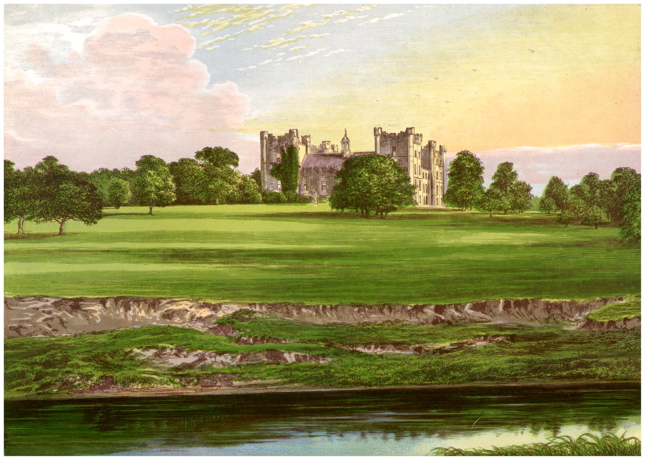 Lumley Kasteel, County Durham, huis van de Graaf van Scarbrough, ca. 1880 door Unbekannt