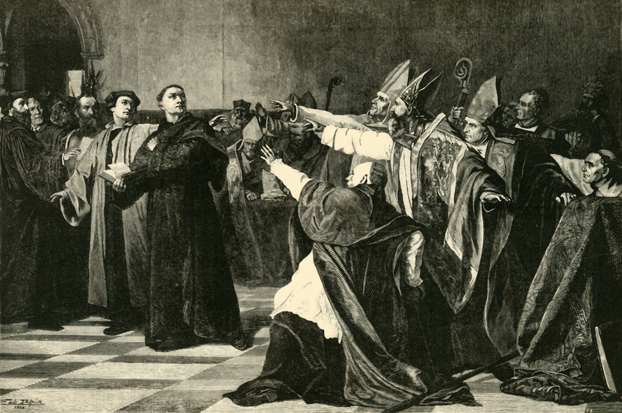 Luther op de Rijksdag van Worms, 1521, 1890 door Unbekannt