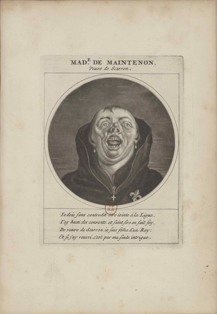 Madame de Maintenon vermomd als monnik, ca. 1690 door Unbekannt