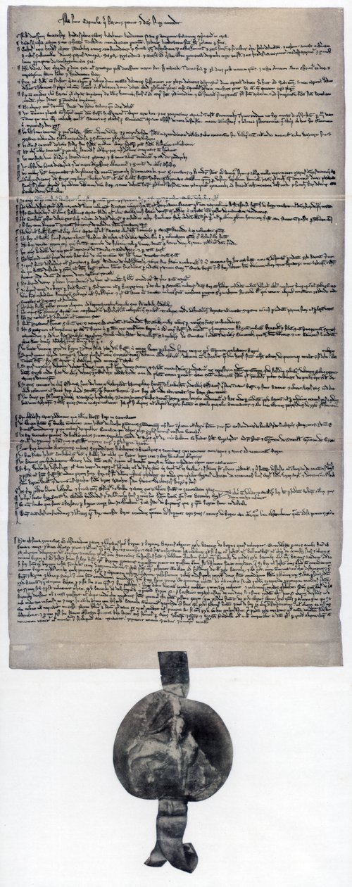 Magna Carta, Engels handvest oorspronkelijk uitgegeven in 1215 door Unbekannt