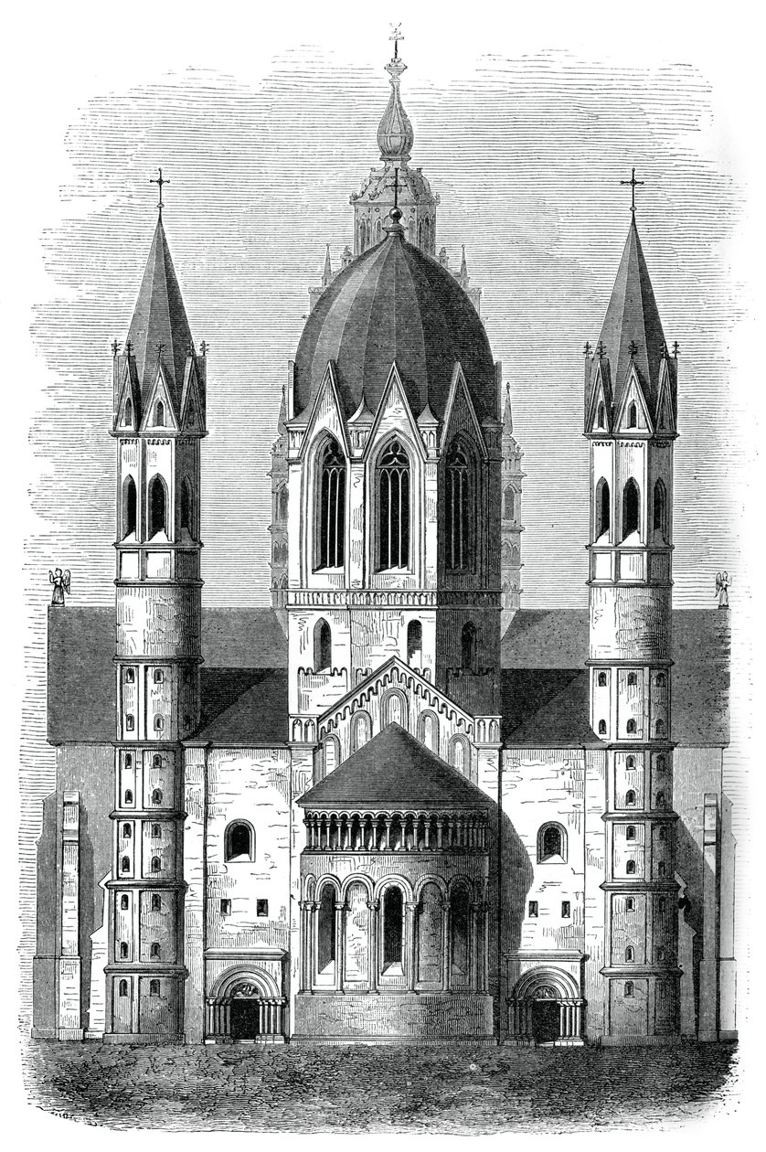 Mainz Kathedraal, Rijn, Duitsland, 12e en 13e eeuw, 1870 door Unbekannt