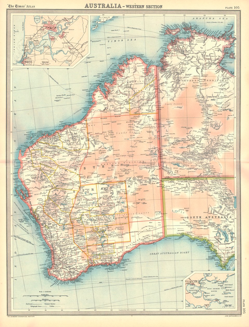 Kaart van Australië - Westelijk Deel door Unbekannt