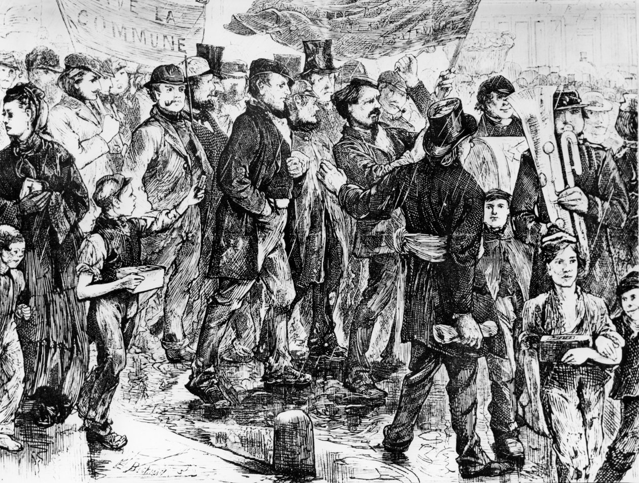 Mars ter ondersteuning van de Commune, Parijse Commune van 1871 door Unbekannt