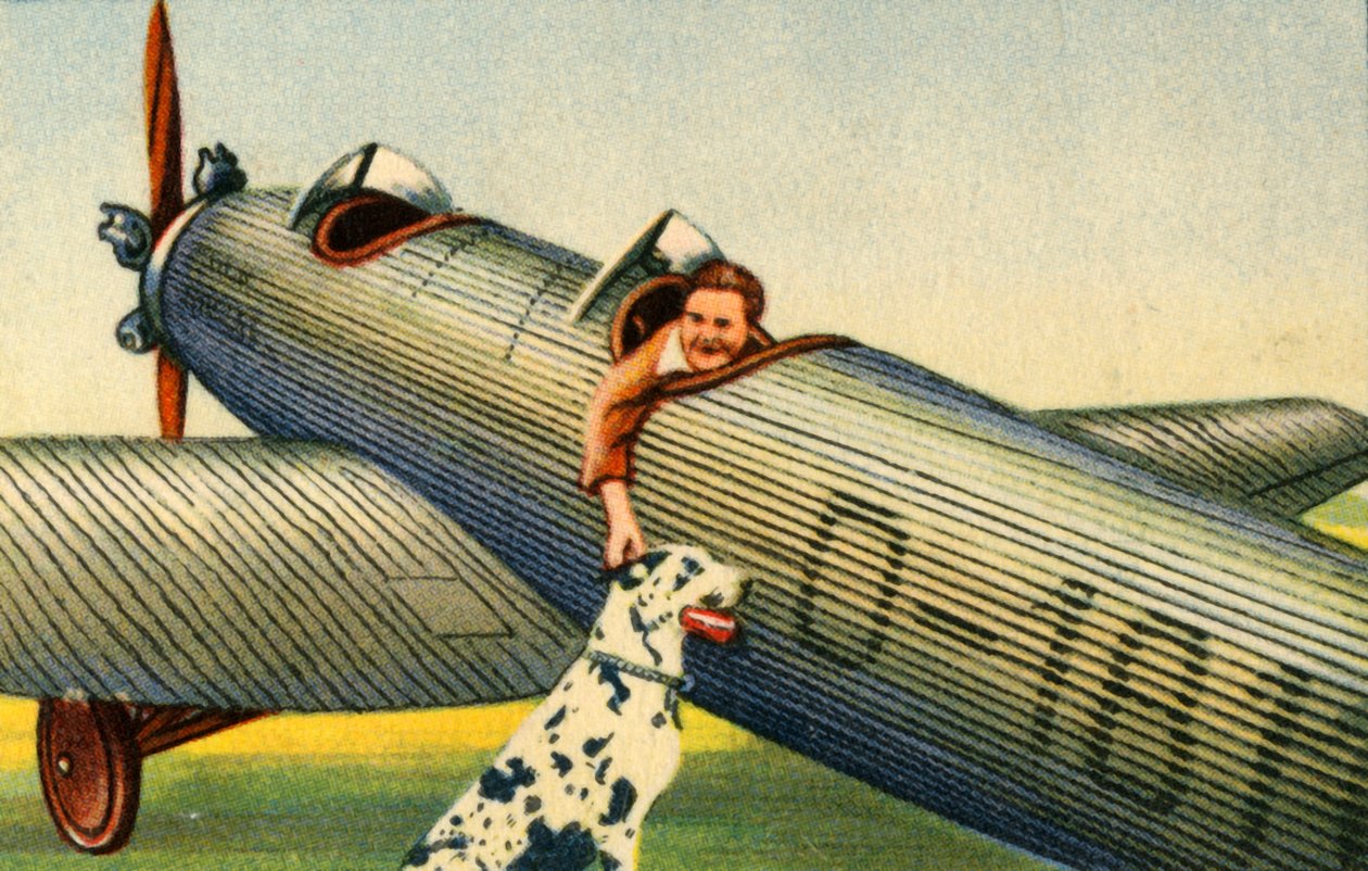 Marga von Etzdorf met haar vliegtuig, 1932 door Unbekannt